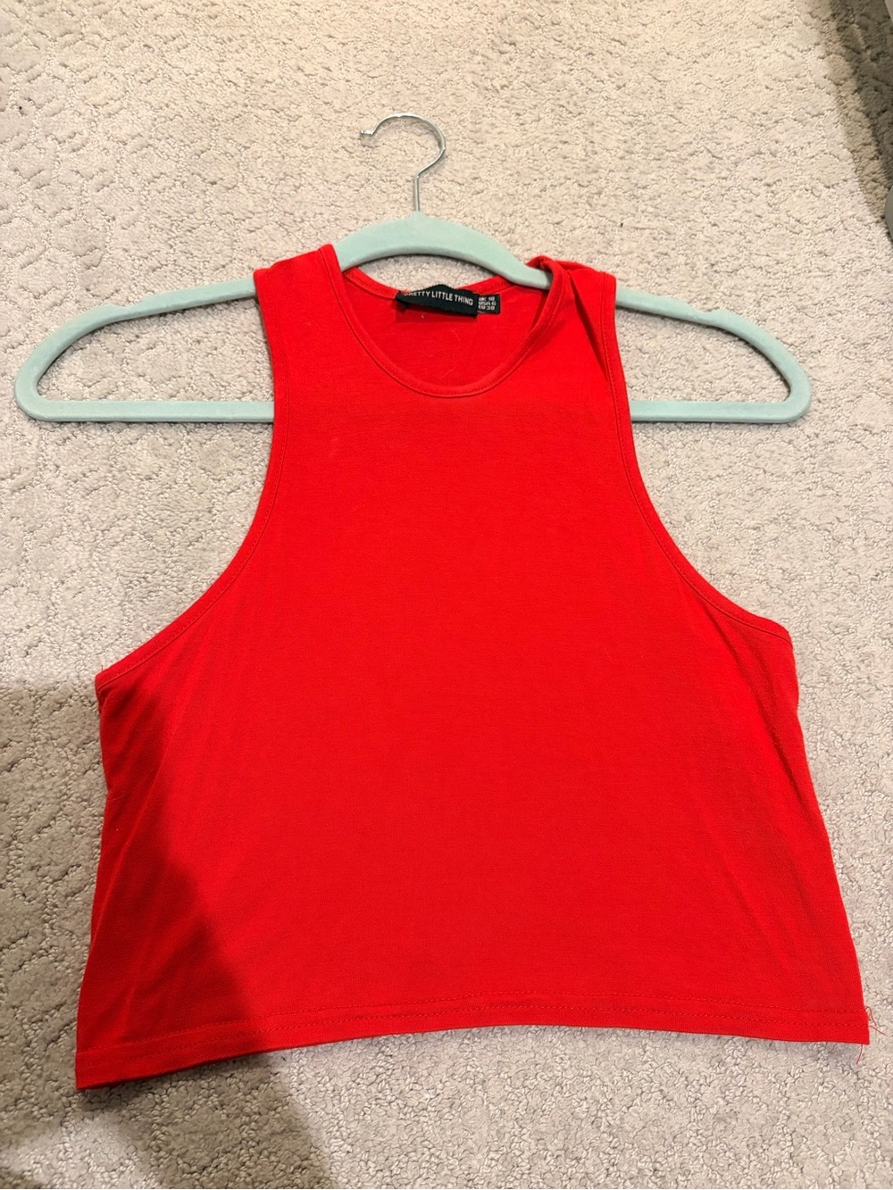 Pretty Little Thing Red Crop Tank Top